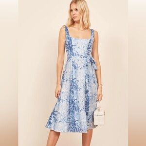 REFORMATION Garten Linen Wrap Dress